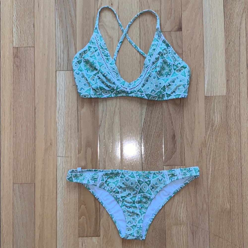 Green Rhythm Swimsuit Set